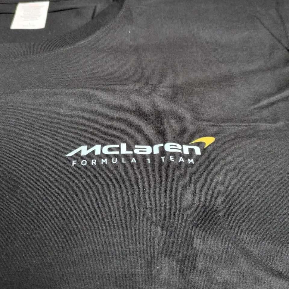 LANDO NORRIS MCLAREN F1 BLACK LARGE T SHIRT