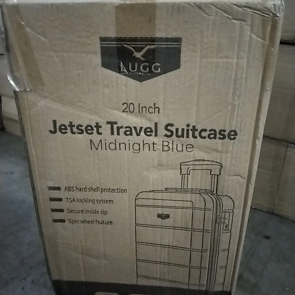 BOXED 20 INCH JET-SET TRAVEL SUITCASE MIDNIGHT BLUE