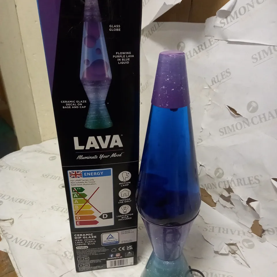 17 BLUE/PURPLE LAVA LAMP