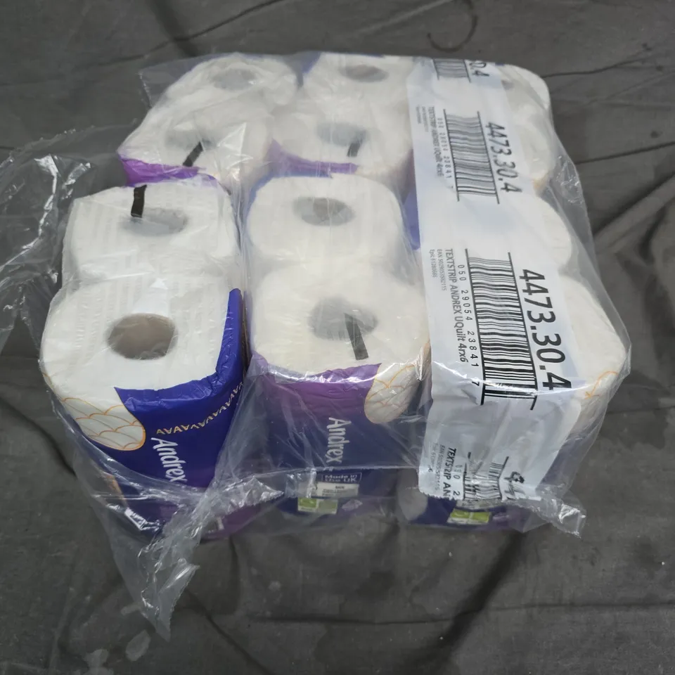 6 PACKS OF ANDREX ULTIMATE QUILTS TOILET PAPER - EACH PACK CONTAINS 4 ROLLS