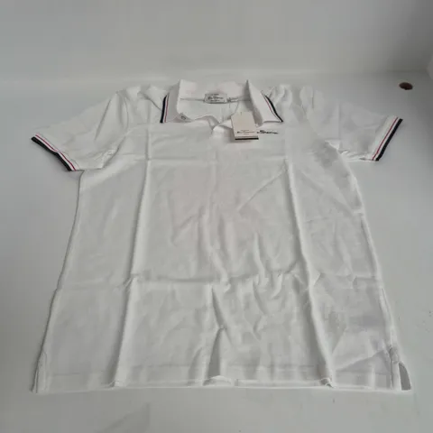 BEN SHERMAN REGULAR FIT POLO IN WHITE - LARGE