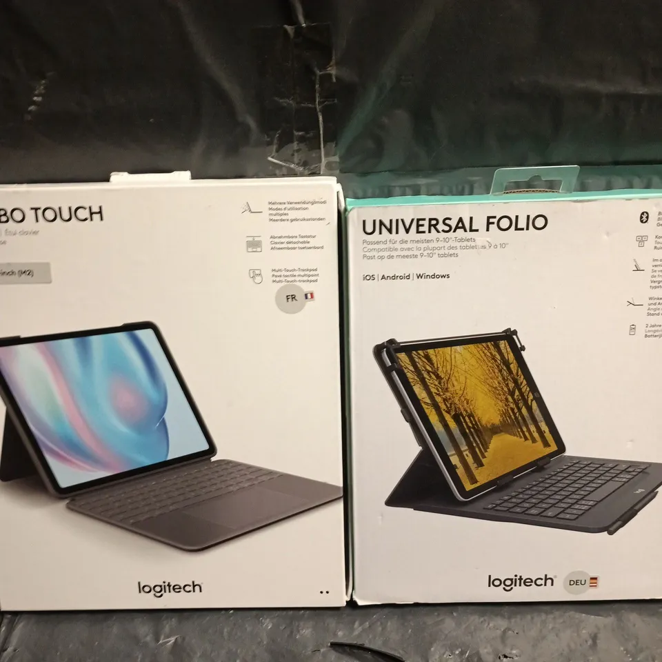 APPROXIMATELY 15 ASSORTED BOXED LOGITECH NON UK TABLET KEYBOARD CASES 