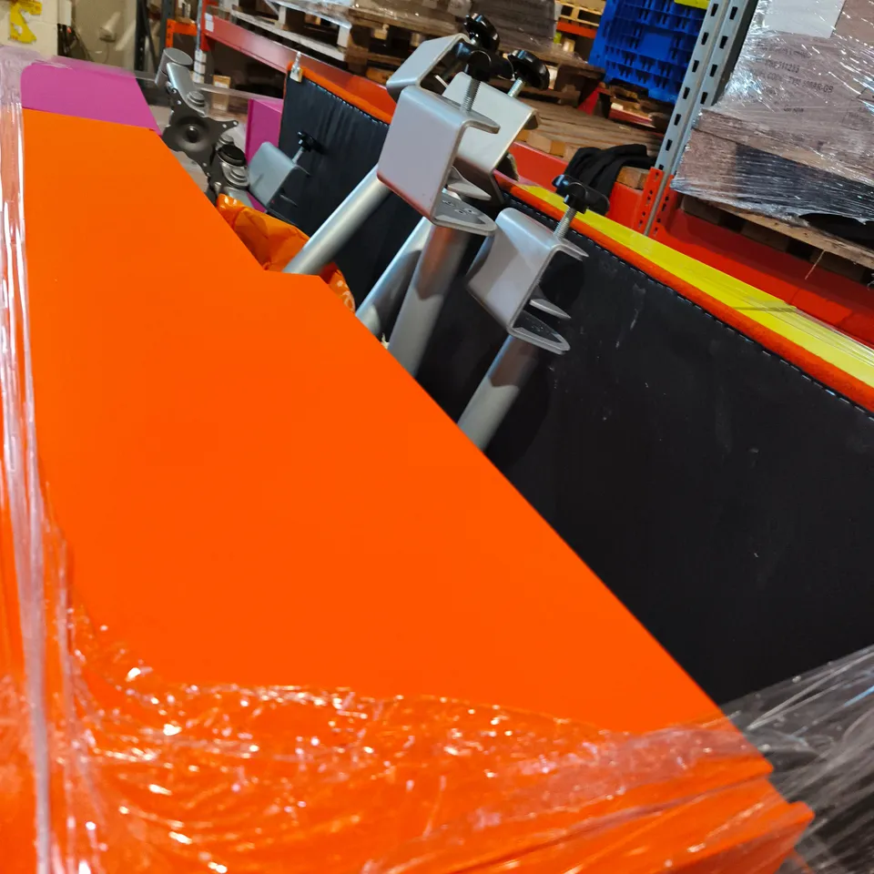 PALLET OF ASSORTED OFFICE FURNITURE INCLUDING DRAWERS AND CHAIR BASES 