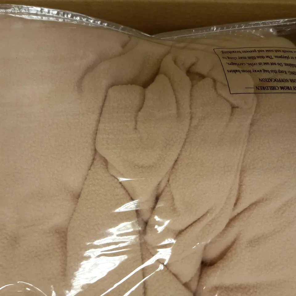 COZEE HOME SET OF TWO FLEECE DEEP FITTED SHEETS - DOUBLE, ROSE SMOKE 