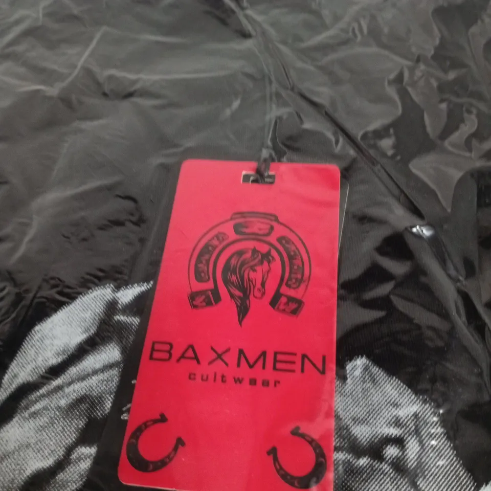 BAXMEN CULTWEAR T SHIRT - BLACK - SIZE L
