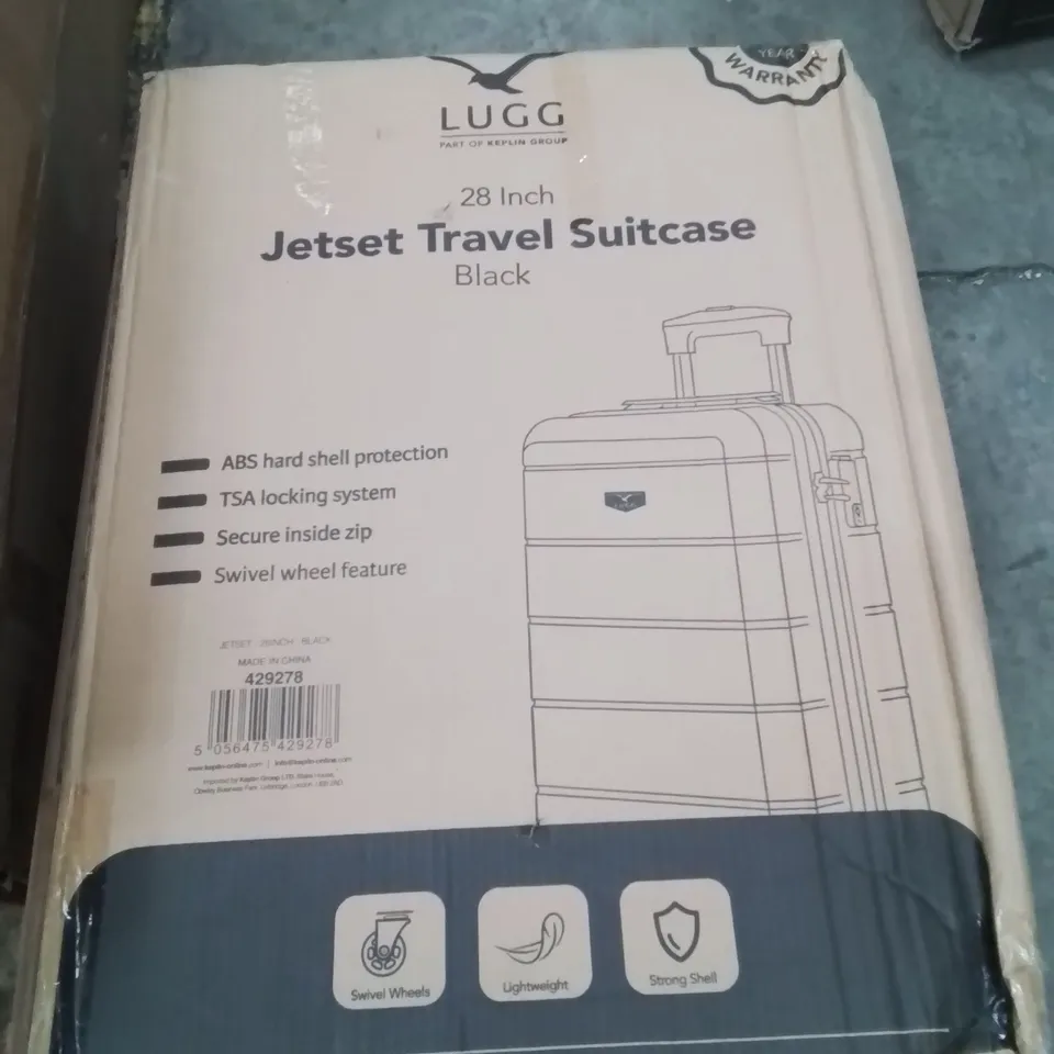 BOXED LUGG 28" JETSET TRAVEL SUITCASE BLACK