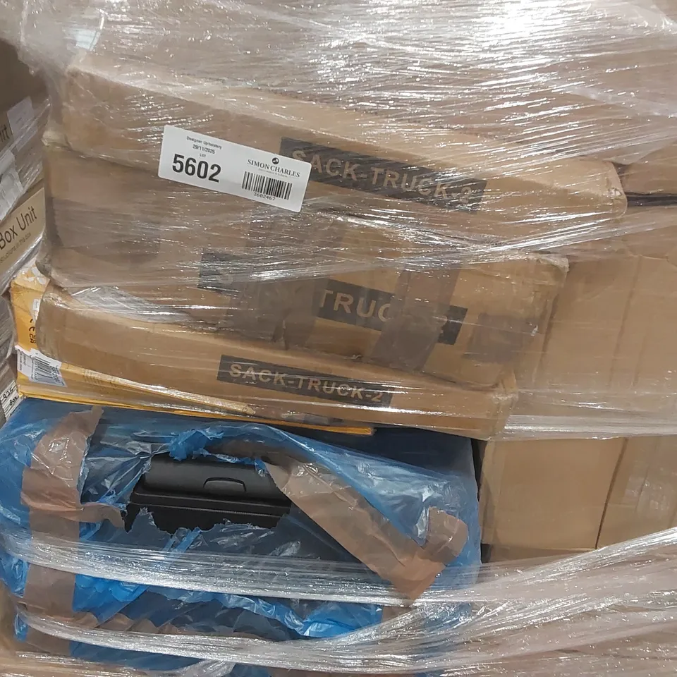 PALLET CONTAINING A LARGE QUANTITY OF ASSORTED NEO PRODUCTS INCLUDING: SACK TRUCKS, ELECTRIC BLANKETS, CHRISTMAS DECORATIONS, SUITCASES, MAKEUP ORGANISERS ECT