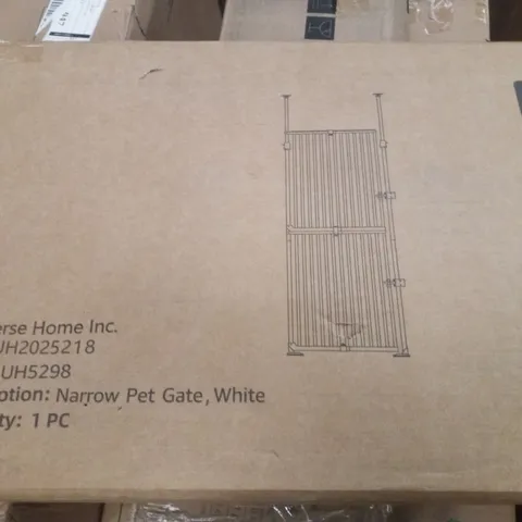 BOXED NARROW PET GATE WHITE