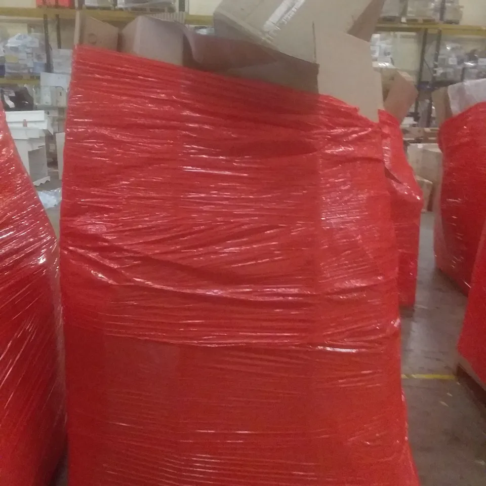 PALLET OF ASSORTED ITEMS INCLUDING STAINLESS STEEL TRASH CAN, BREAD MAKER, BUCKET, LASERJET PRINT CARTRIDGE 