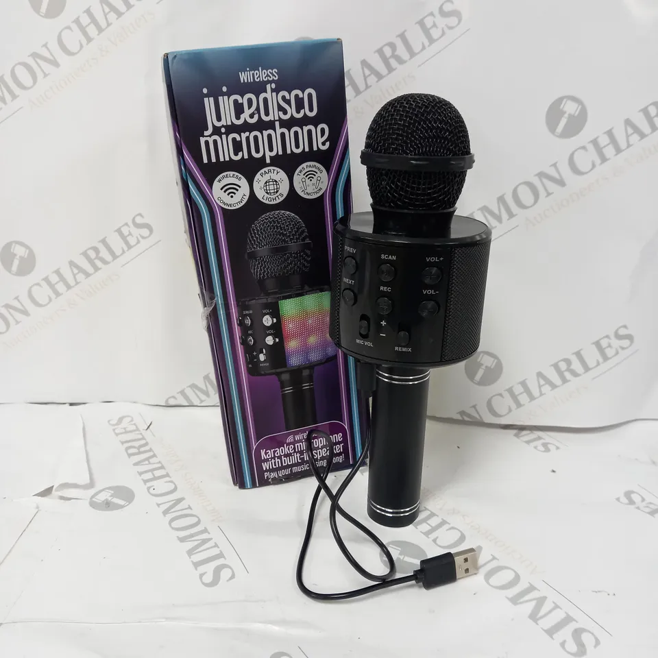 BOXED JUICE DISCO WIRELESS MICROPHONE 