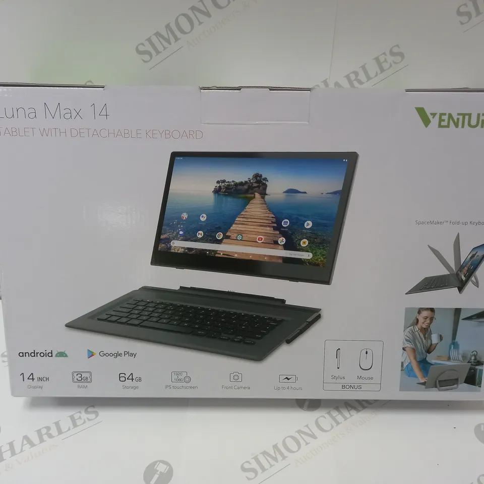 BRAND NEW BOXED VENTURER LUNA MAX 14 64GB 14" HD TABLET KEYBOARD ANDROID 10 BLUETOOTH 3GB RAM