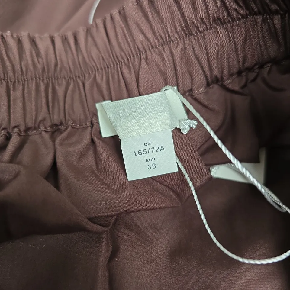 ARKET WOMEN'S BROWN ELASTIC-WAIST SKIRT – EU38