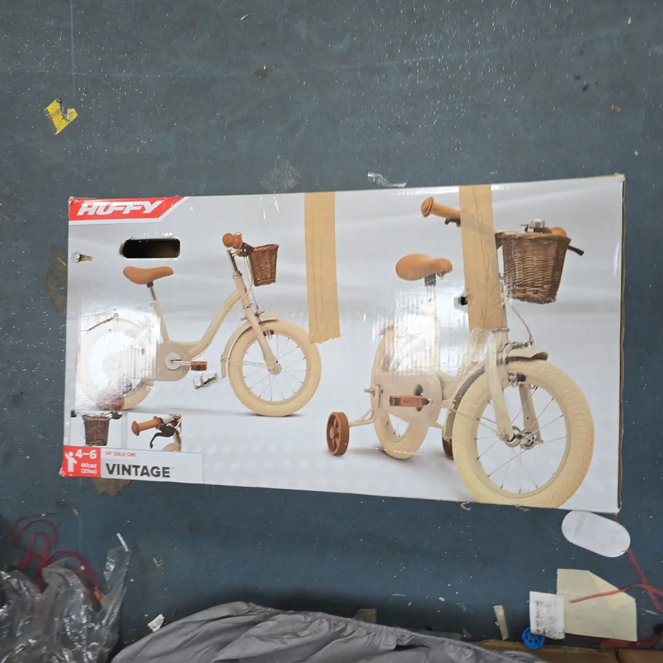 HUFFY VINTAGE 14" WHEEL BIKE - GREY MATTE - COLLECTION ONLY