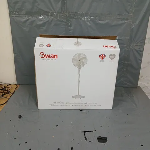 BOXED SWAN FREESTANDING STAND FAN - WHITE 
