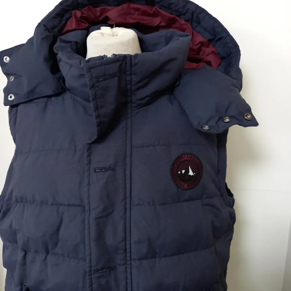 SUPERDRY RESCUE NAVY PADDED GILET SIZE 2XL