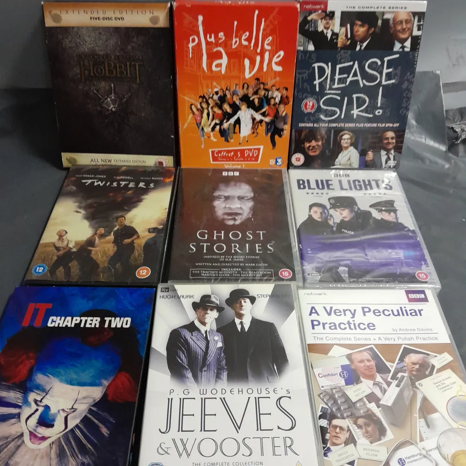 APPROXIMATELY 15 ASSORTED DVDS  INCLUDE - PLEASE SIR , BBC BLUE LIGHTS , BBC A VERY PICULIAR PRACTICE ETC