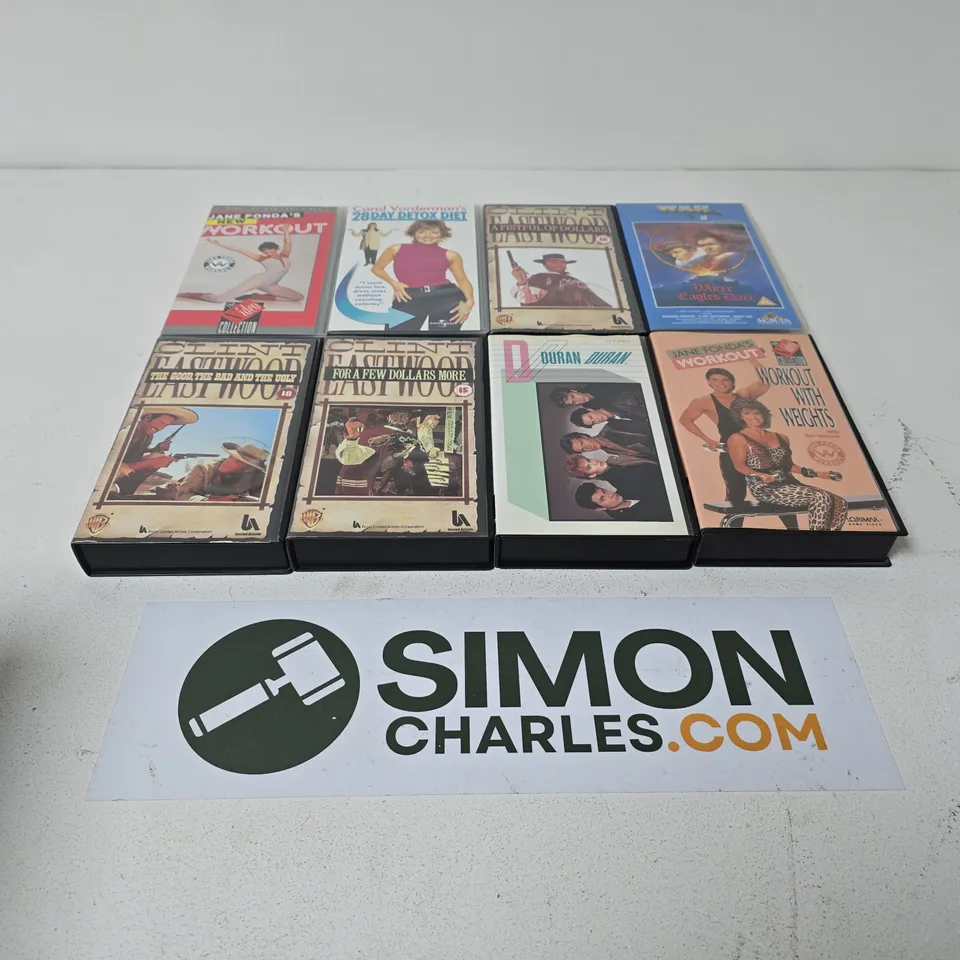 APPROX 10 ASSORTED VINTAGE VHS TAPES – FITNESS TITLES AND FILMS, IN ORIGINAL SLEEVES