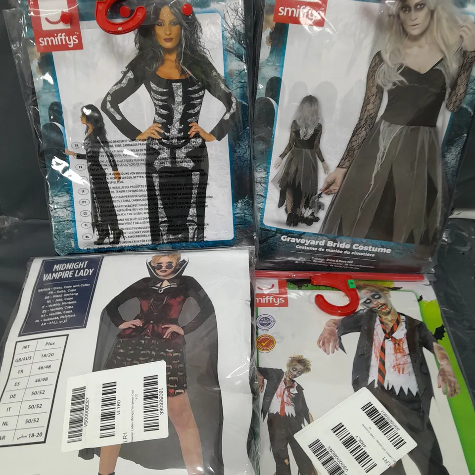 APPROXIMATELY 10 ASSORTED HALLOWEEN THEMED COSTUMES IN VARIOUS SIZES 