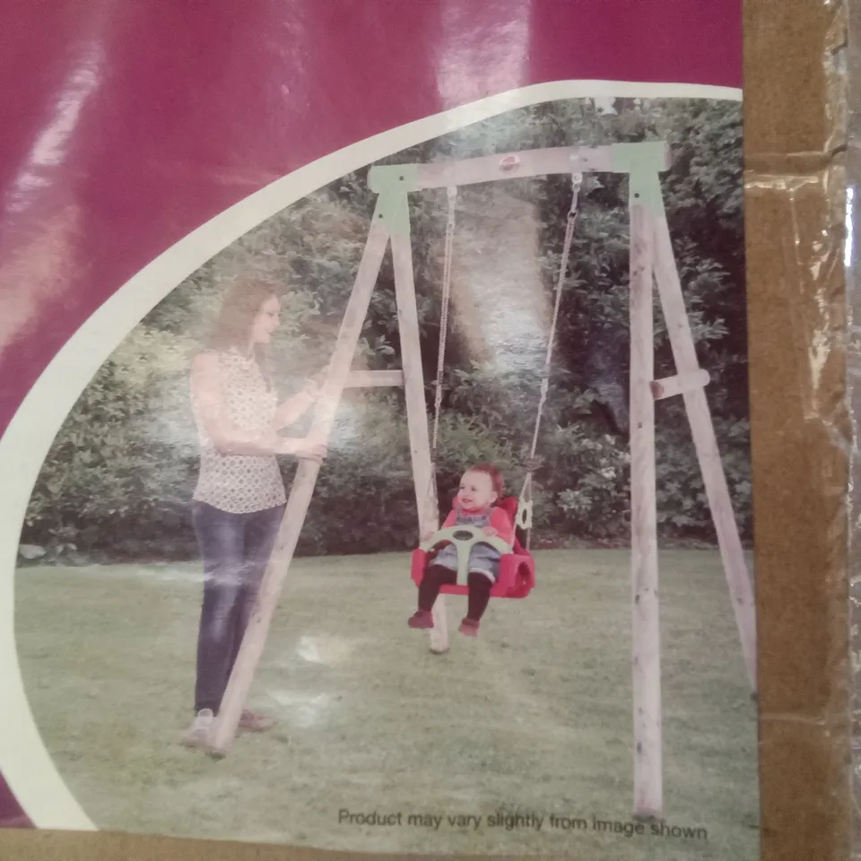 PLUM BUSH BABY WOODEN SWING0 SET (5 PARTS - PARTS MAY BE MISSING RRP £224.99
