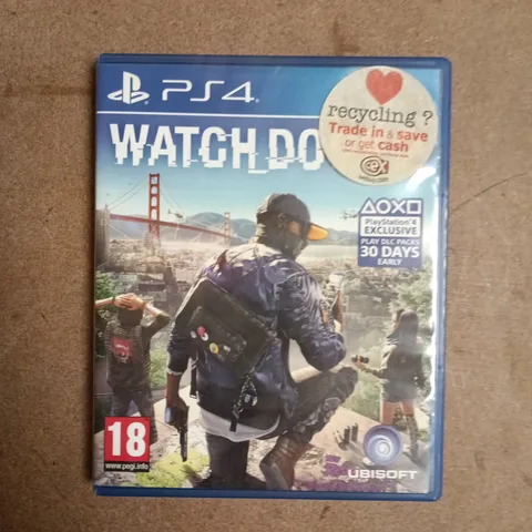 WATCHDOGS 2 PLAYSTATION 4 VIDEO GAME