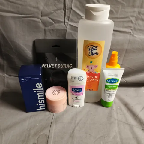 APPROXIMATEY 20 ASSORTED HEALTH AND BEAUTY PRODUCTS TO INCLUDE - HISMILE COLOUR CORRECTOR SERUM - CETAPHIL MOISTURISING CREAM - SANEX DEODORANT - ETC