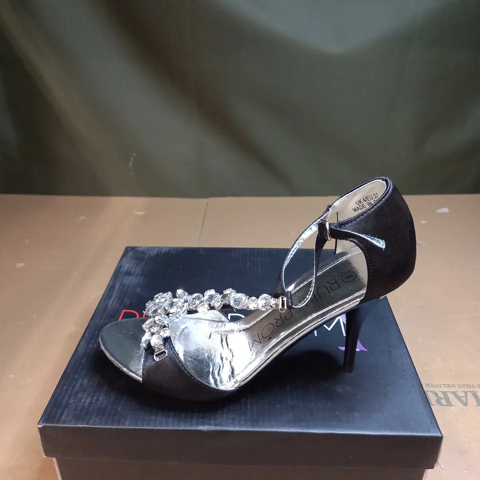 RUBY PROM DIAMANTE STRAPPY HIGH HEEL SHOE SIZE 4