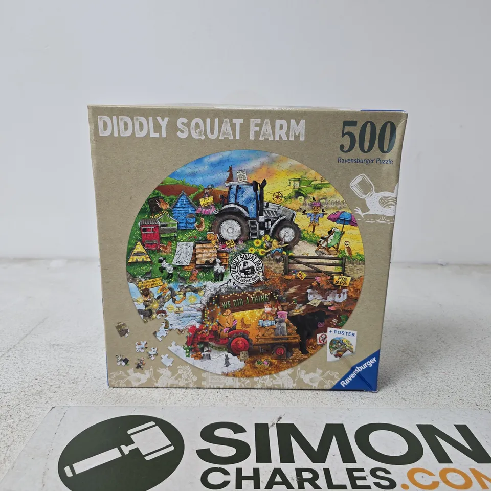 RAVENSBURGER 500-PIECE JIGSAW PUZZLE – DIDDLY SQUAT FARM