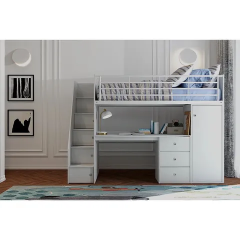 BOXED ALFREDA KIDS WORKSTATION BED (4 BOXES)