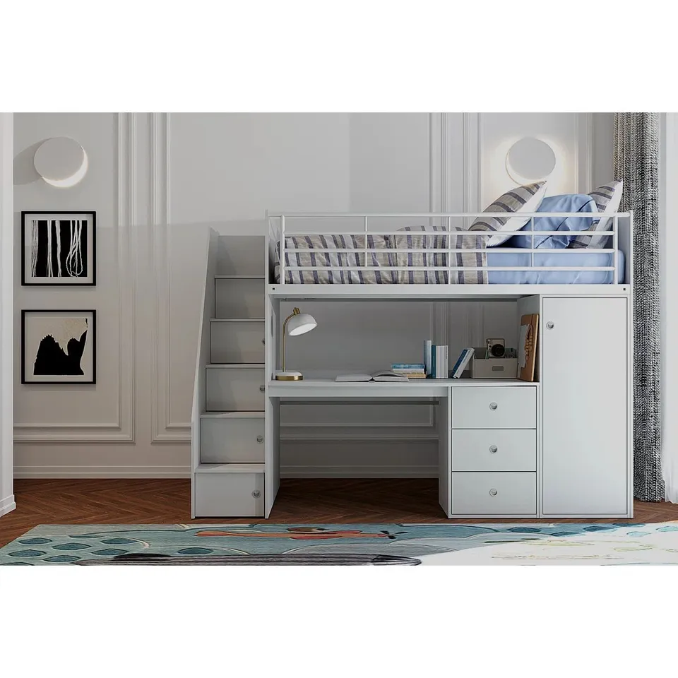 BOXED ALFREDA KIDS WORKSTATION BED (4 BOXES)