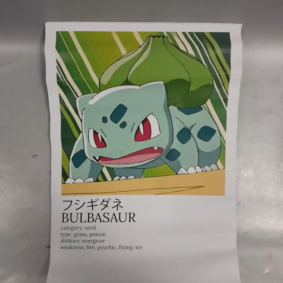 3 X STARTER POKEMON POSTERS 