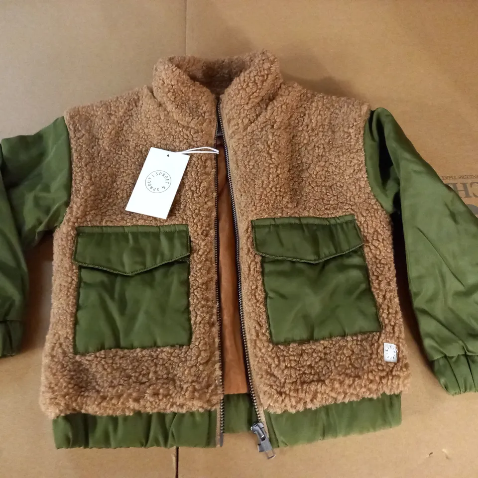 SPROET & SPROUT BROWN BORG KIDS COAT - 3Y