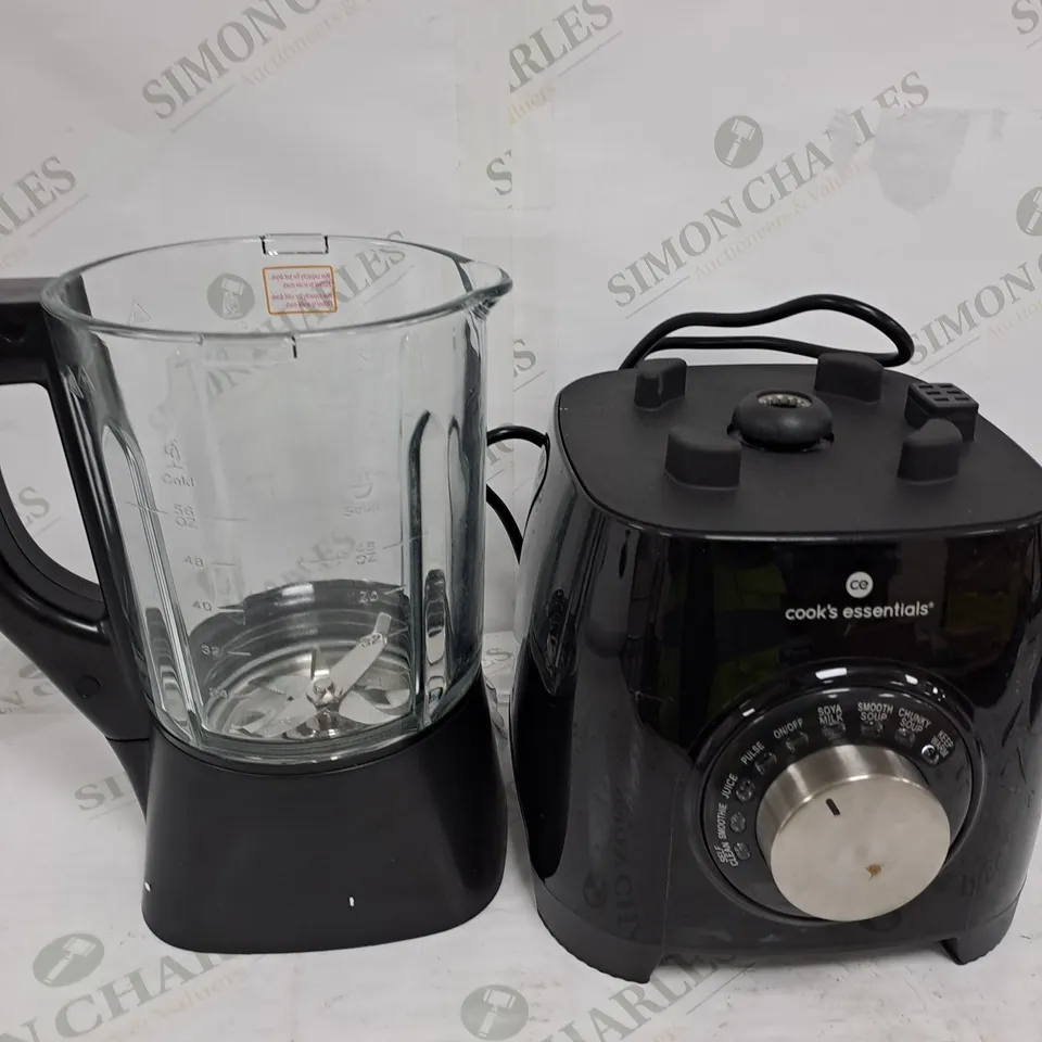 BOXED COOK'S ESSENTIALS 1.75L SOUP MAKER & BLENDER BLACK