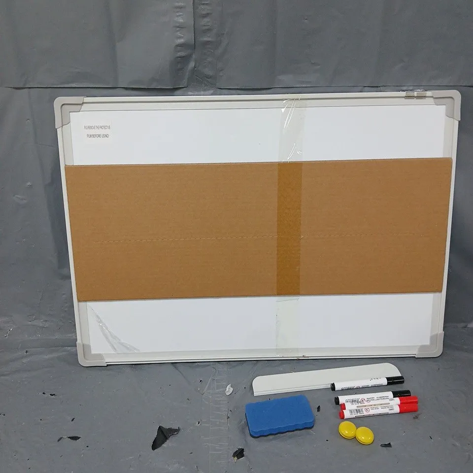 UNBOXED WHITEBOARD WITH ACCESSORIES - COLLECTION ONLY 