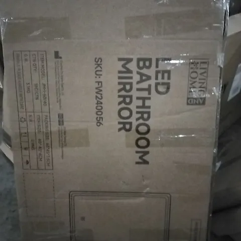 BOXED LIVING AND HOME LED BATHROOM MIRROR 