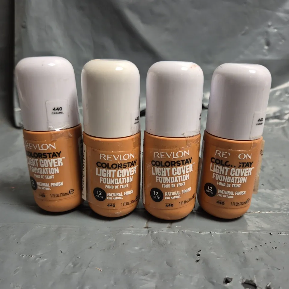LOT OF APPROXIMATELY 55 REVLON COLOURSTAY LIGHT COVER 30ML FOUNDATIONS - 440 CARAMEL