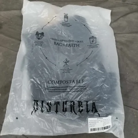 BAGGED DISTURBIA FLORENCE LACE UP HARNESS CORSET TOP IN BLACK - UK 6