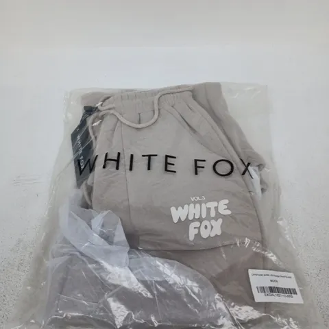 BAGGED WHITE FOX OFFSTAGE WIDE LEG SWEATPANTS - XXS