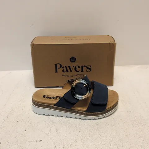 PAVERS NAVY BLUE EASYFIT PLATFORM SANDALS – UK 7 (EU 40)