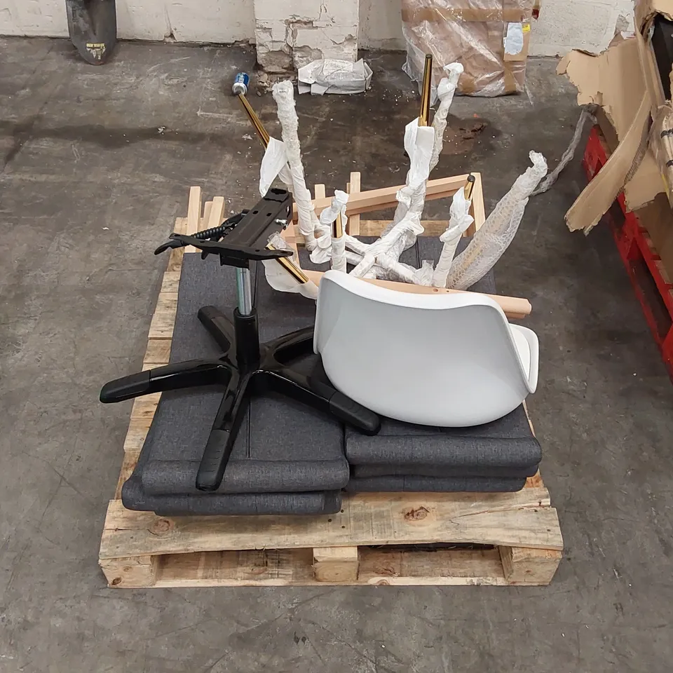 PALLET OF ASSORTED CHAIR PARTS