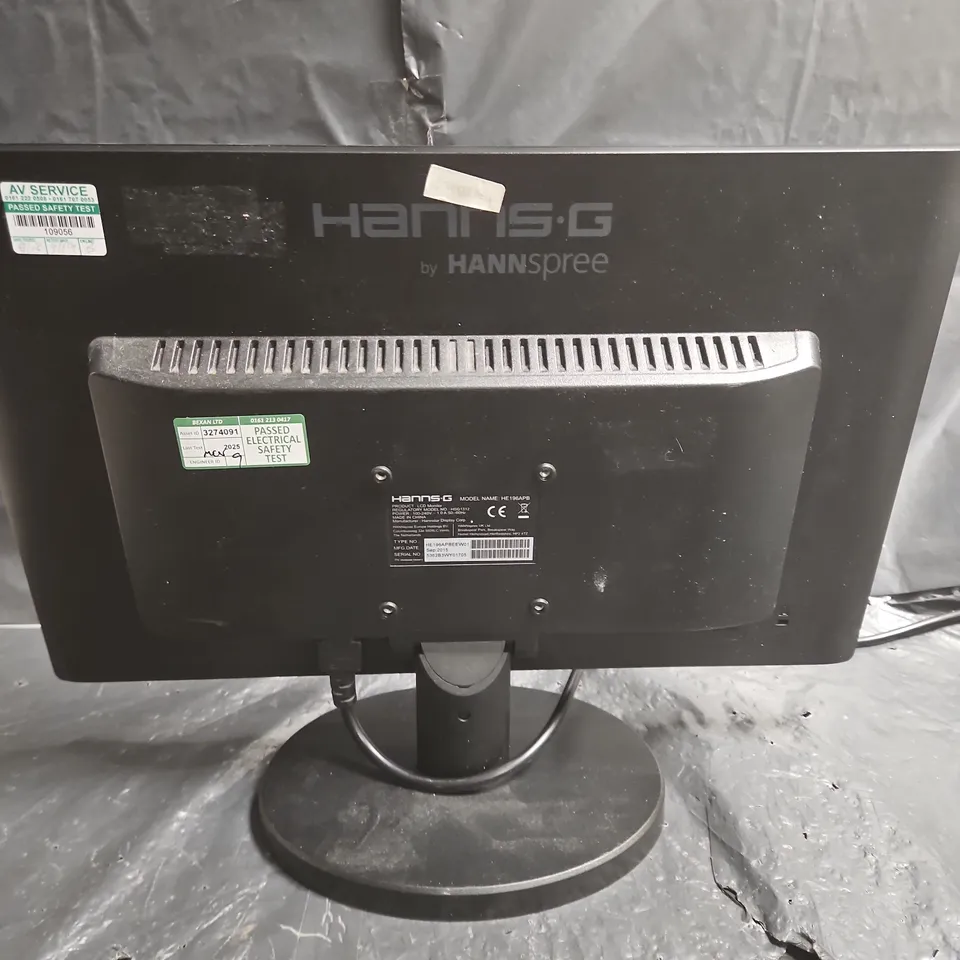 HANNS.G BY HANNSPREE MONITOR HE196 – BLACK LCD DISPLAY