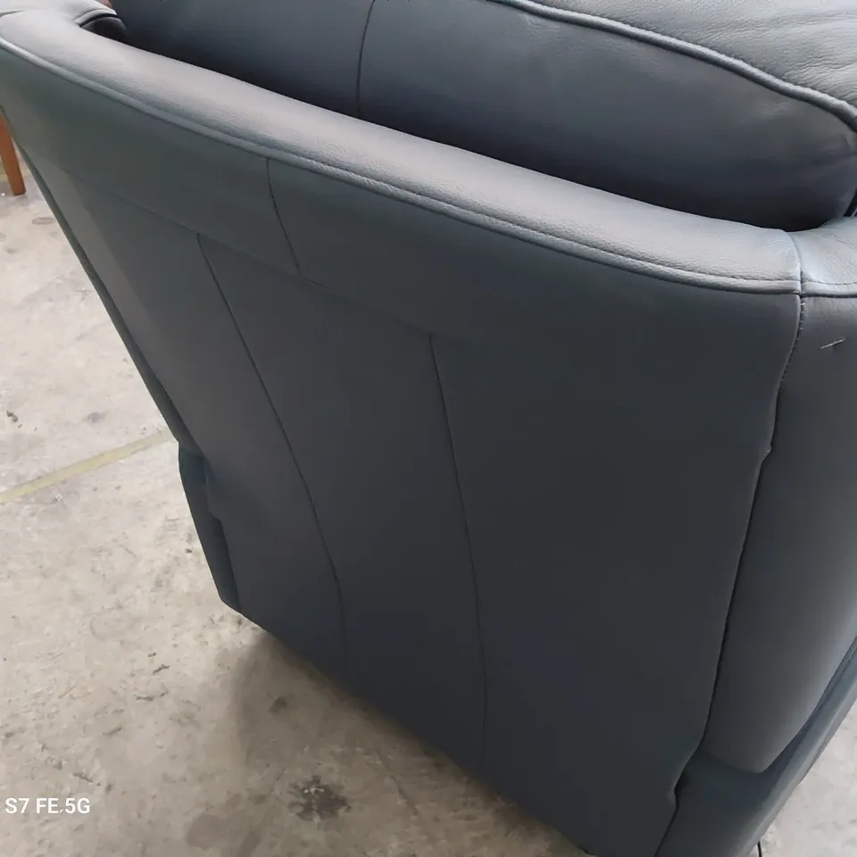 QUALITY BRITISH DESIGNER G PLAN KINGSBURY POWER RECLINING EASY CHAIR CAMBRIDGE NAVY LEATHER 