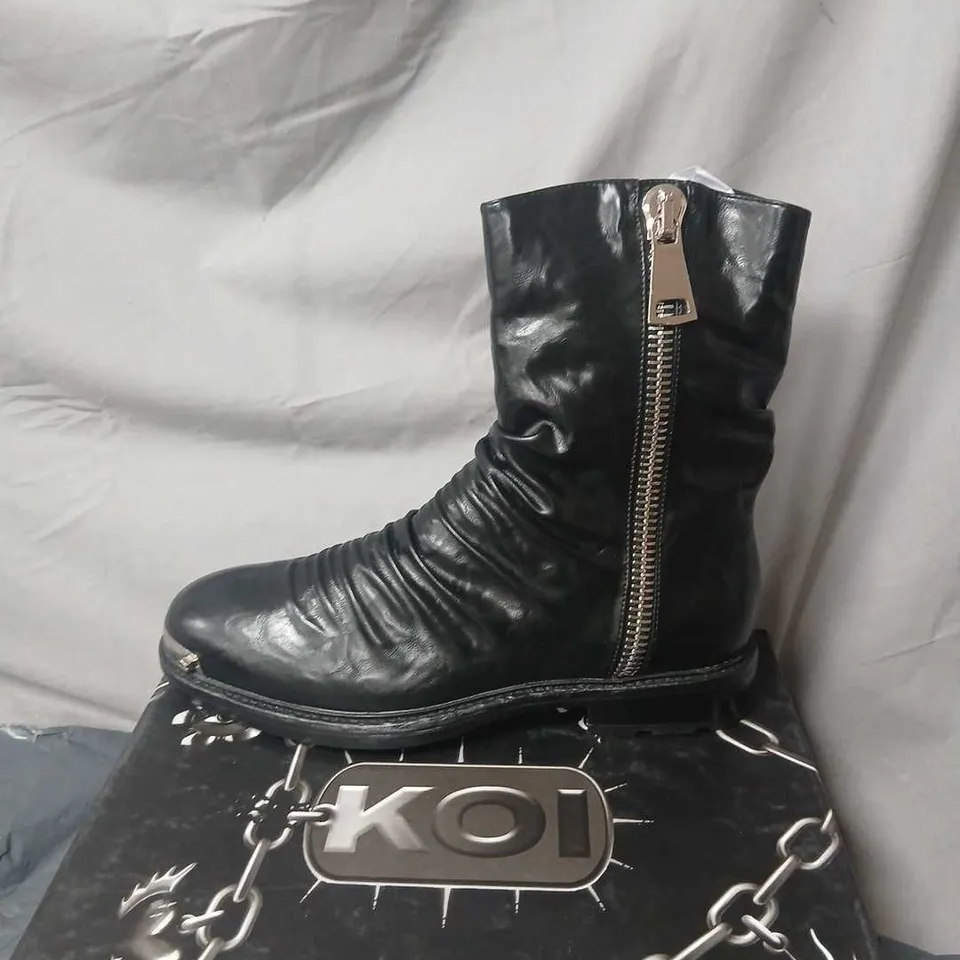 KOI LEGIONARY MEN'S FIELD BOOTS - BLACK, UK9