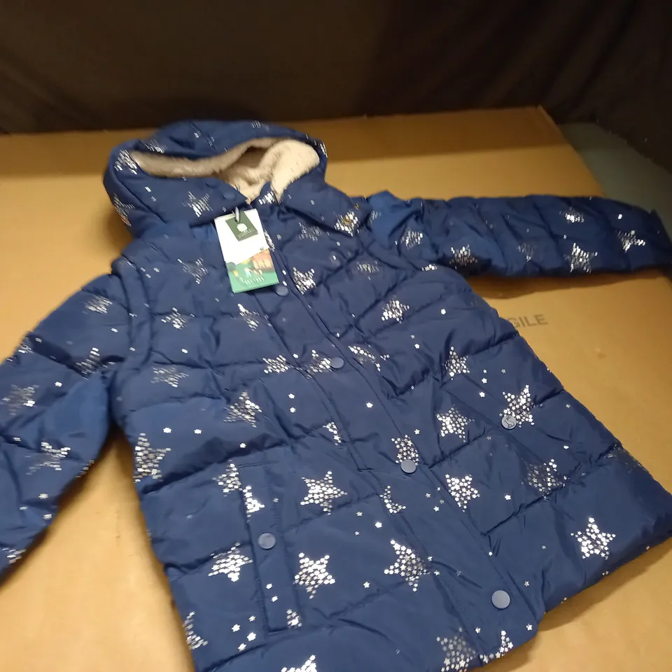 JOULES WREM STARYSTAR NAVY COAT - AGE 9YEARS