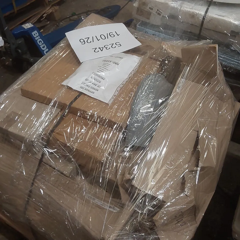 PALLET CONTAINING APPROXIMATELY 50x MIXED PALLET OF BRANDED KITCHEN PRODUCTS