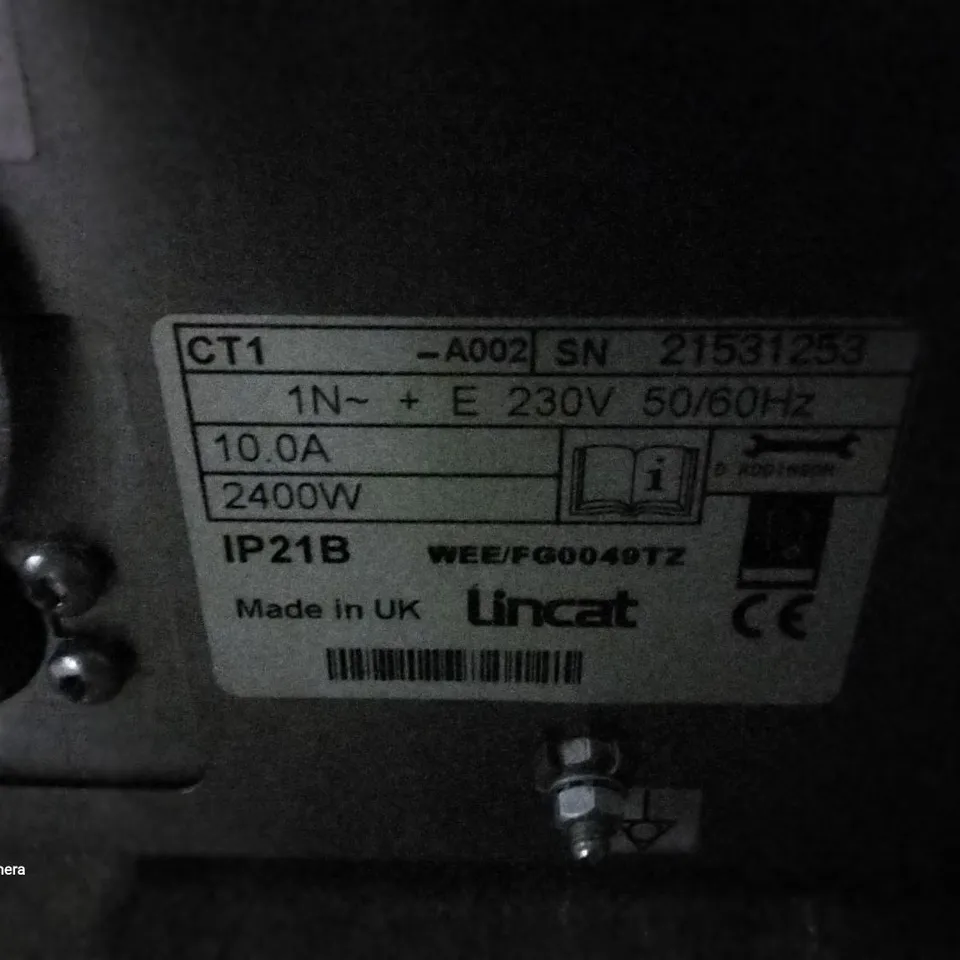 LINCAT DOUBLE SMOOTH PANINI CONTACT GRILL