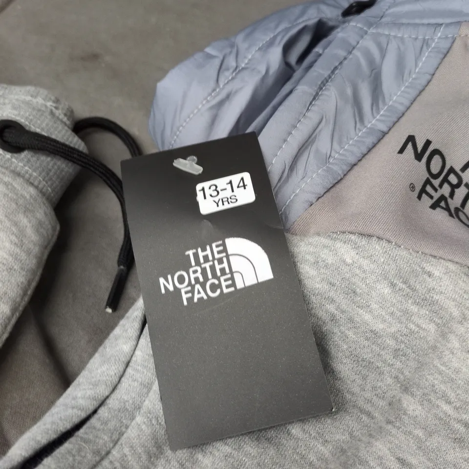 THE NORTH FACE GREY SWEATSUIT TOP AND BOTTOMS AGES 13-14 WITH TAGS