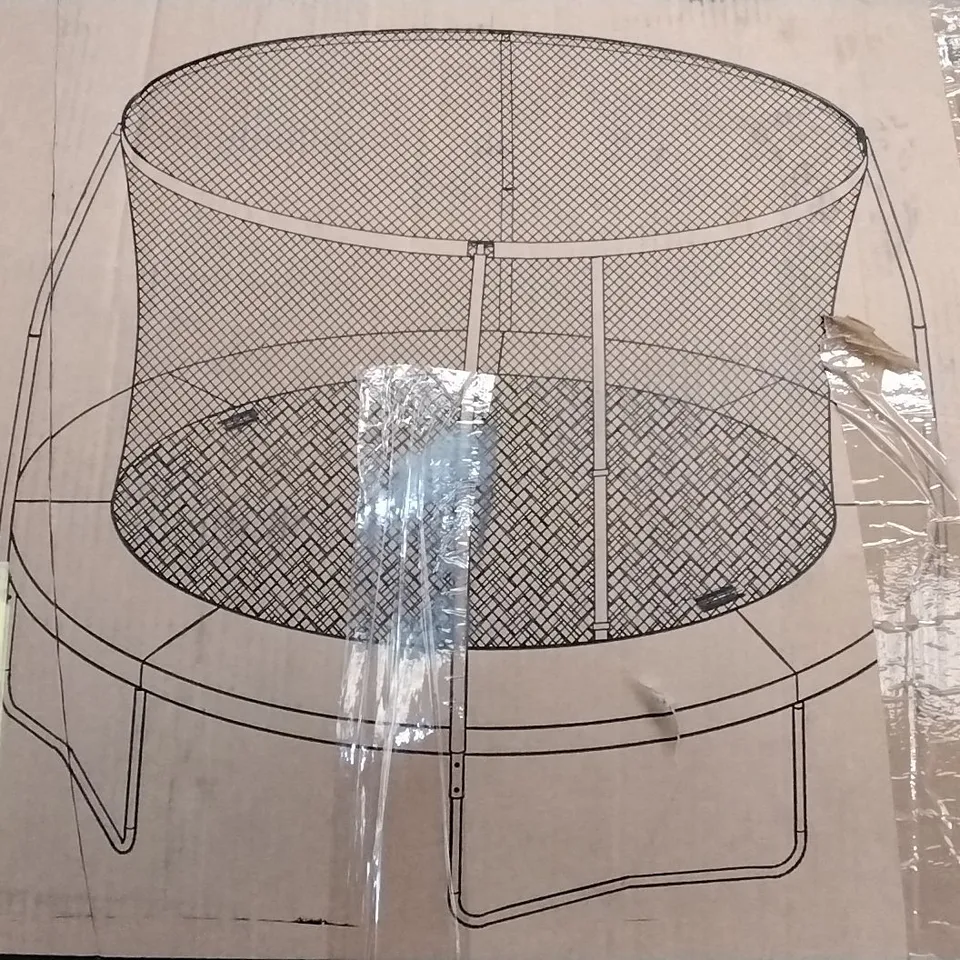 BOXED SPORTSLINE 12FT BOUNCE PRO TRAMPOLINE WITH ENCLOSURE RRP £209.99