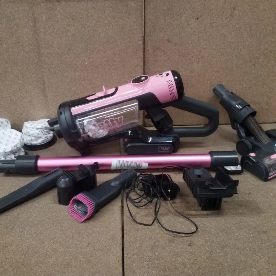 BOXED HETTY QUICK DUST FREE EASY EMPTY CORDLESS STICK VACUUM CLEANER