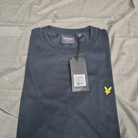 LYLE & SCOTT RALLY TIPPED T-SHIRT - DARK NAVY - SIZE 3XL