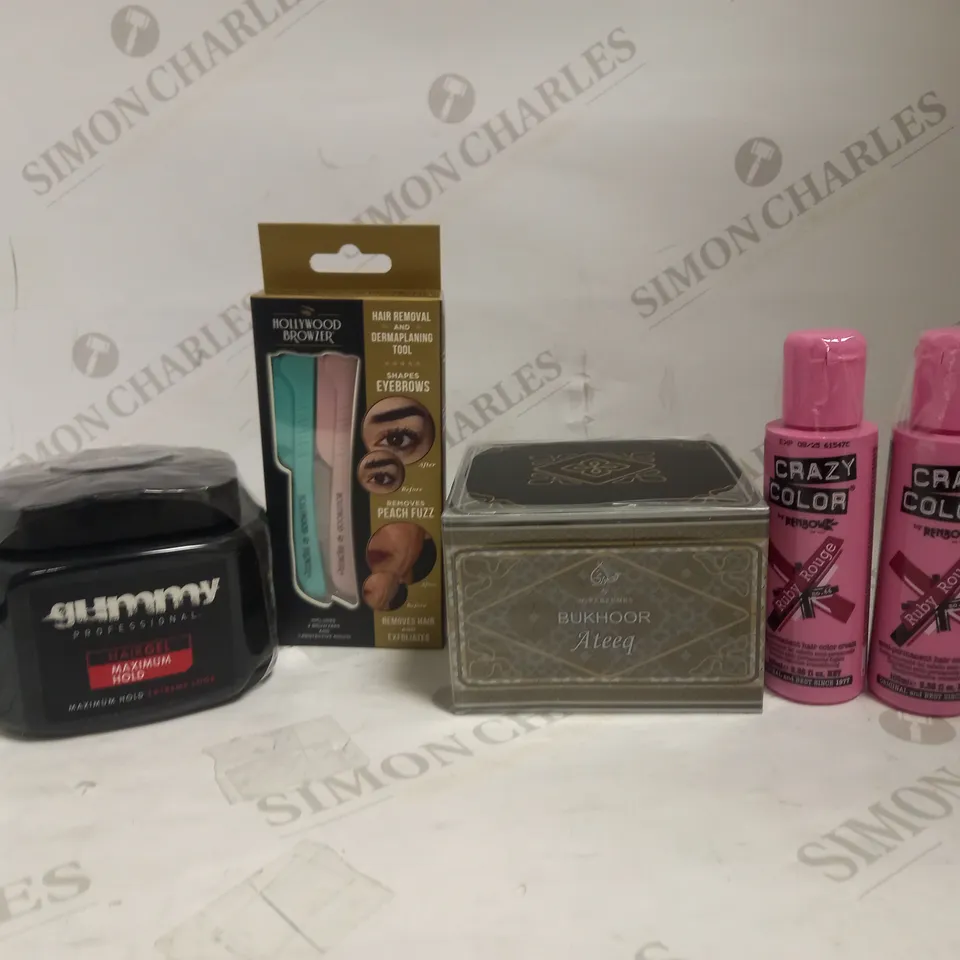 LOT OF APPROXIMATELY 20 ASSORTED HEALTH & BEAUTY ITEMS, TO INCLUDE DERMAPLANER, HAIR GEL, CRAZY COLOUR, ETC